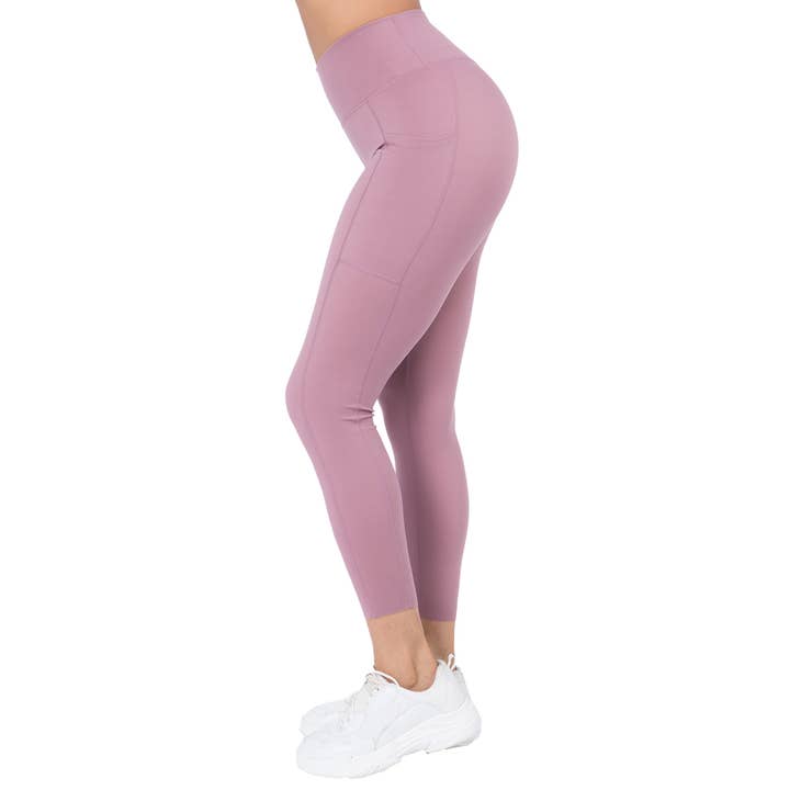 LWB100 Lycra Leggings - Mauve Mist S-XL for wholesale by ITZON