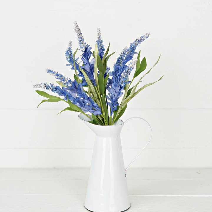 Impressive Enterprises, Inc. - Wholesale Artificial Flowers - 35605-20in Bush-Blue Bonnet Flower with Heather