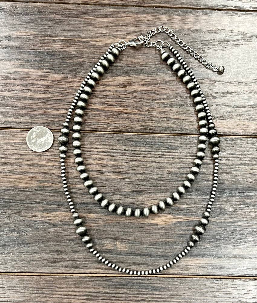 ISAC Trading Inc - Wholesale Beaded/Pearl Necklace - 735689, 22" Handmade Navajo Bead Necklace1