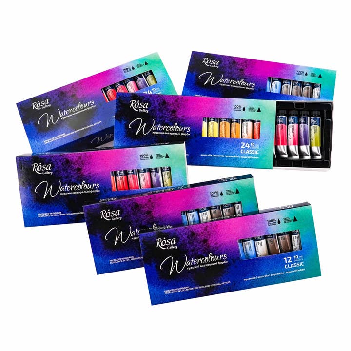 Naomi's Happy Place Shop - Wholesale Watercolour paint - ROSA Gallery Artists' Watercolor Set Classic - 12x10 ml Tubes | Premium Watercolours in Cardboard Box6