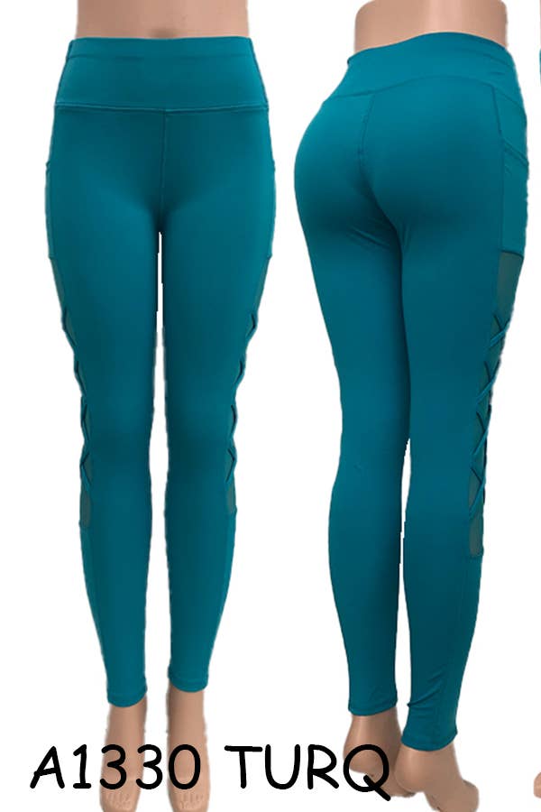 SSImport - Wholesale Athletic/Lounge Leggings - Women's - A1330 SPORTS YOGA POCKET LEGGINGS MIXED SIZES 12PCS/PACK32