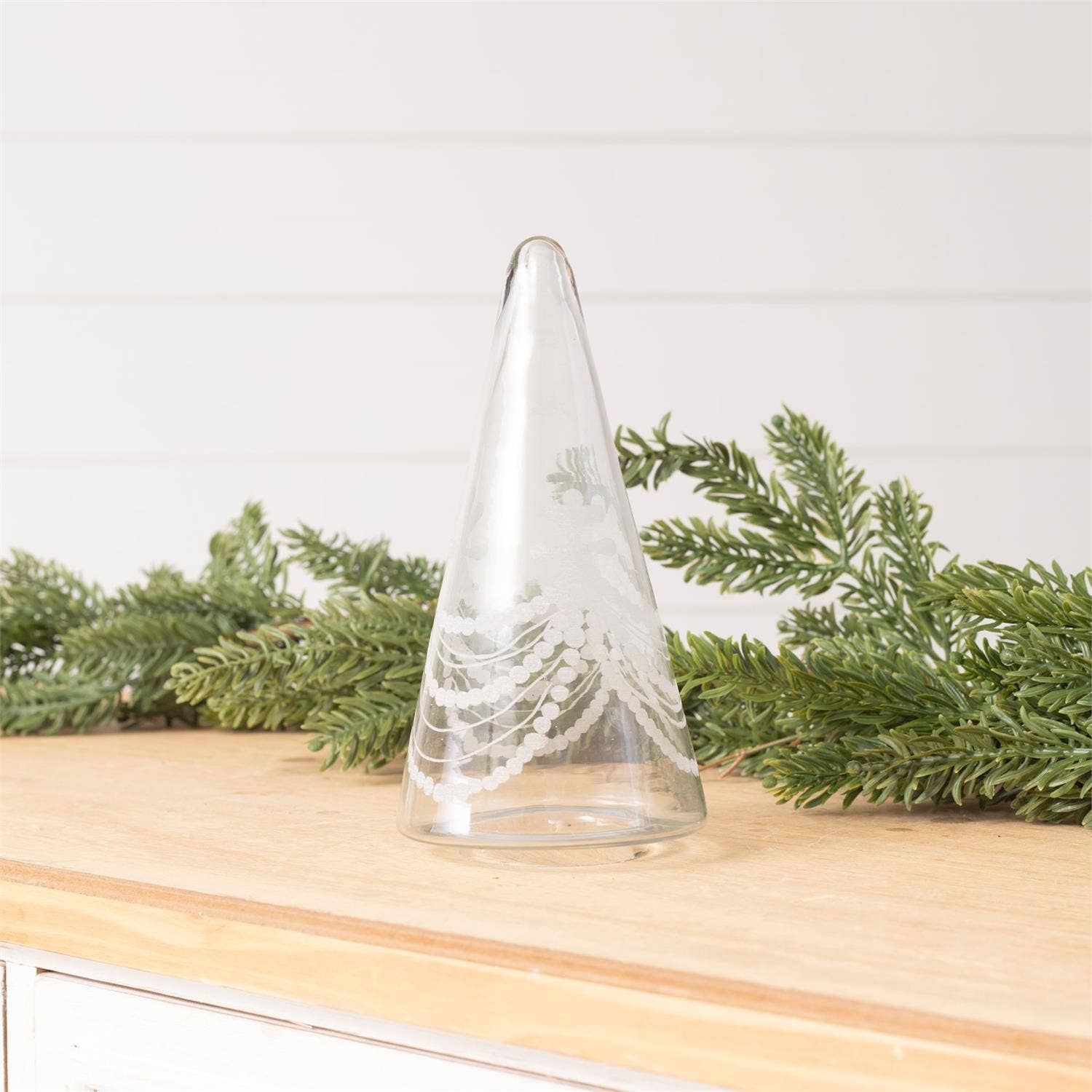 Audrey's Home & Gift - Wholesale Tafelbladdecoratie - Heldere Geëtste Glazen Boom, Sm (Pk/04)1