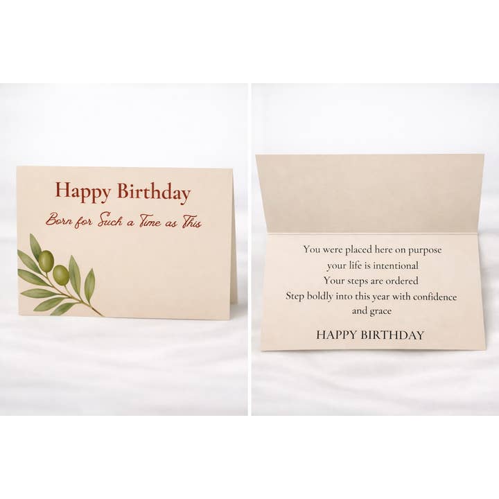 Né(e) pour un temps comme celui-ci - Carte d'anniversaire pour la vente par Floral Haven Paper Co.