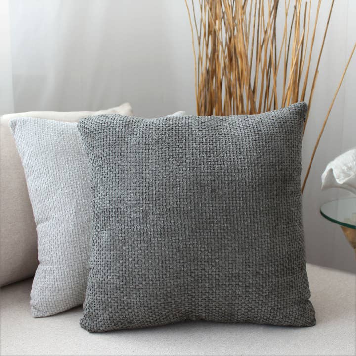 Removable square cushion, Chenille Velvet, 40x40cm, Kamala for wholesale by DECOSTARS - CmaDECO