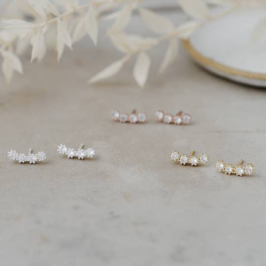 Retrograde Studs for wholesale by Glee Jewelry