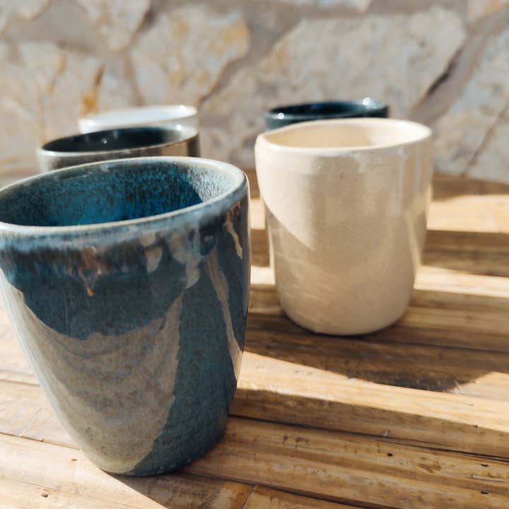 Maya Mallorca - Wholesale Decorative Tabletop Object - STONEWARE CERAMIC GLASS SET