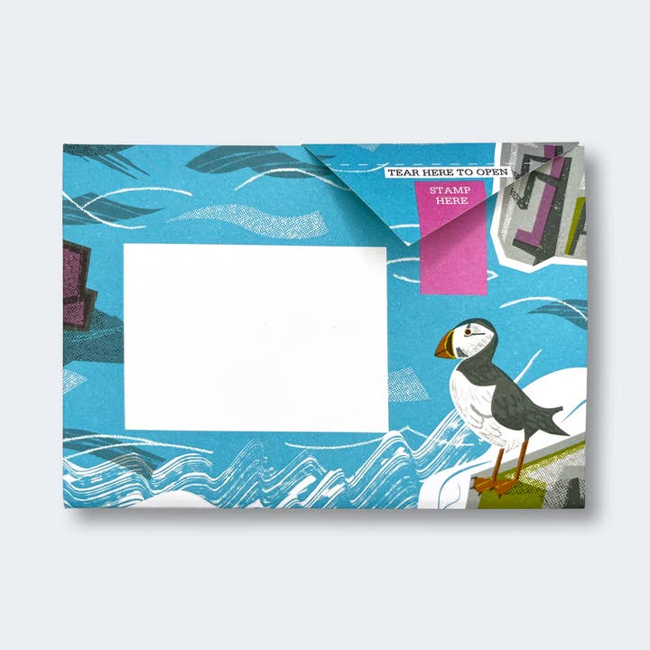 pigeonposted - Wholesale Stationery/Notecard Set - Safe Harbour Pigeon Folding Letter Pack – pack of 6 letters7