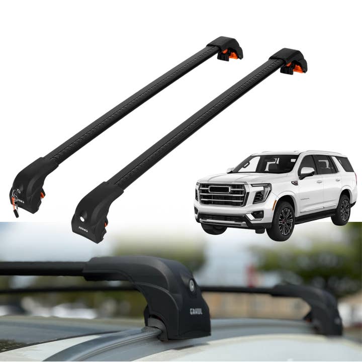 Erkul — barres transversales robustes pour galerie de toit (capacité 220 lb) compatibles avec GMC Yukon / Yukon XL 2021–2026 pour la vente par Erkul Auto USA