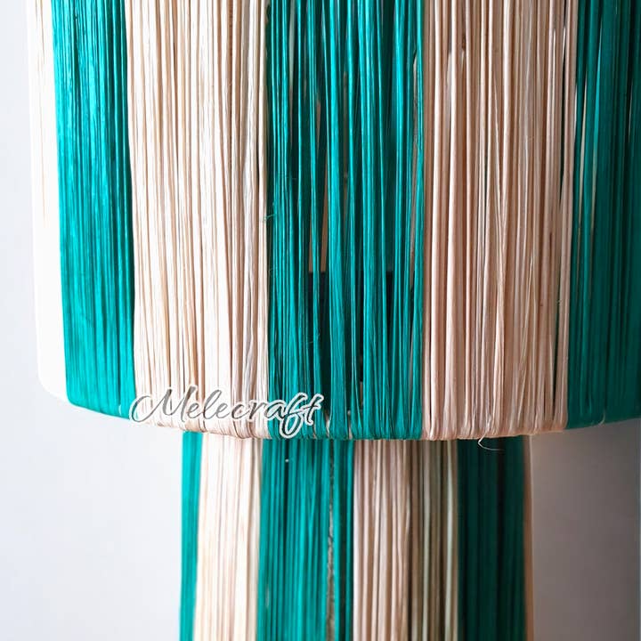 Melecraft - Wholesale Lamp Shade - Handmade Raffia Table Lamp - Natural Boho Decor Accent5