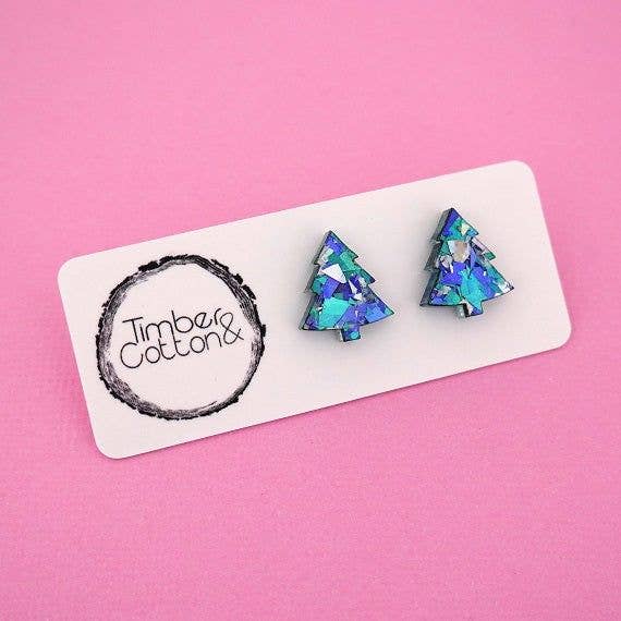 Girlfetti - Wholesale Stud/Post Earrings - Christmas Tree Acrylic Stud Earrings13