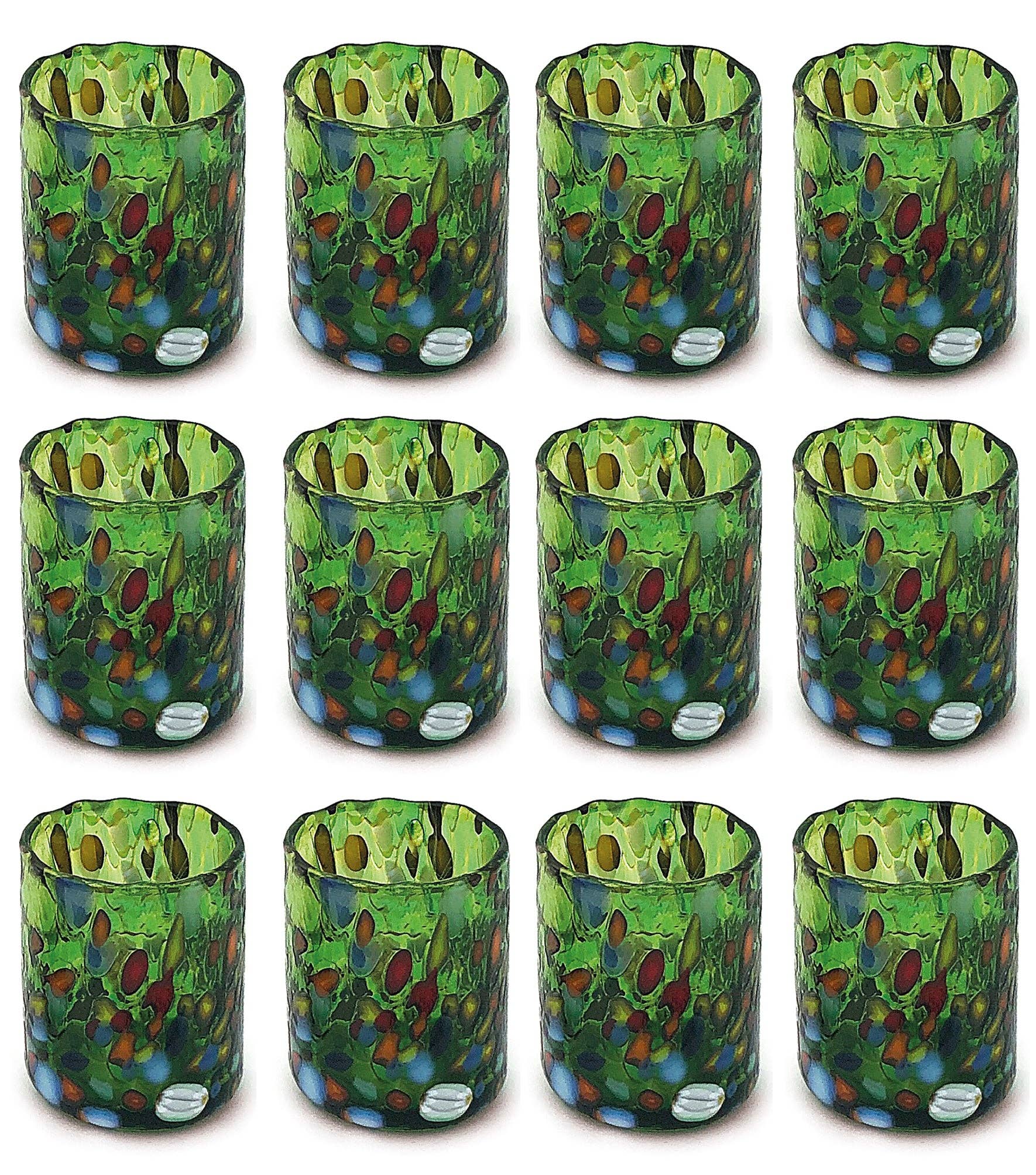 Mazzega Art & Design - Wholesale Shot Glass - Hand-Blown and Handcrafted Glass SHOT Glasses for Tequila with Murano Murrine The Colors of Murano Model SHOT 70 ml. Made in Italy6