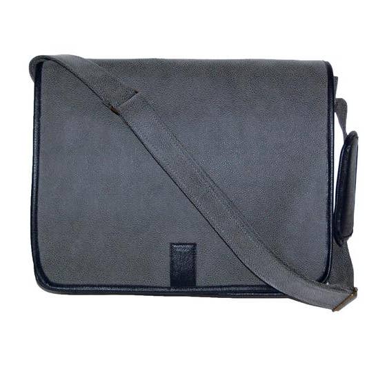 Messenger Bag - Aspen Grey Faux Suede for wholesale by Bellemonde