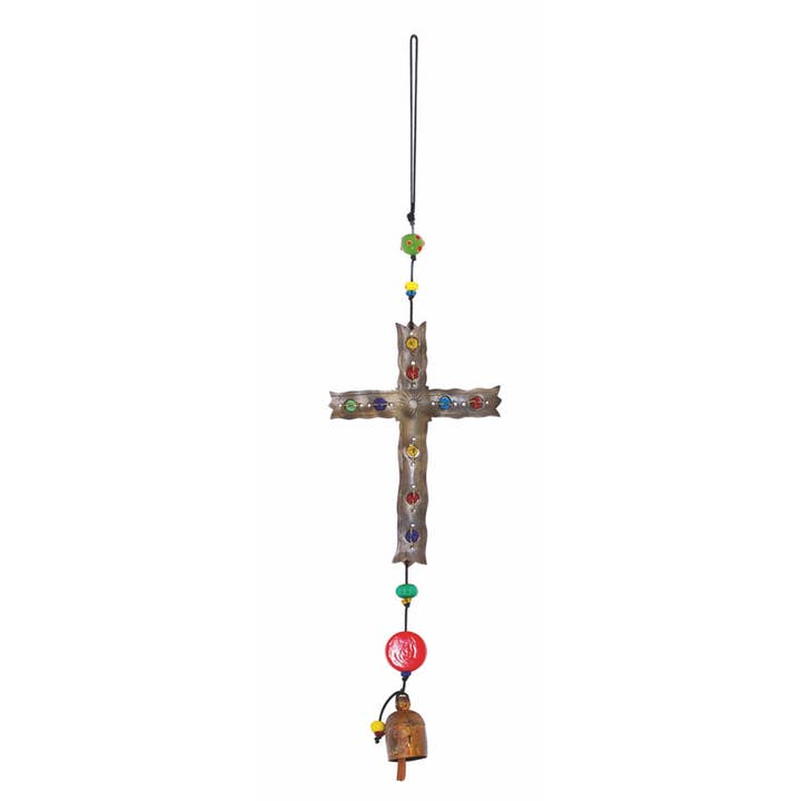 The Festive Cross/Glass Beads & Bell for wholesale by Moksha Imports