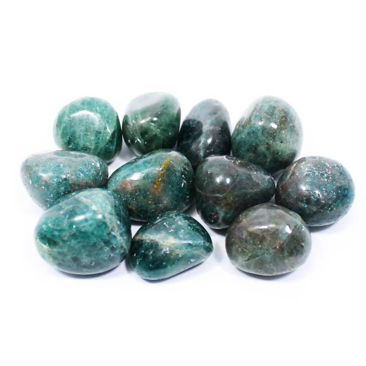 Blå Apatit Poleret Tumblestone Helbredende Krystaller for engroshandel hos The Psychic Tree