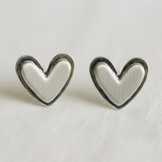 Brincos Artísticos em Forma de Coração por atacado de Ellemadera