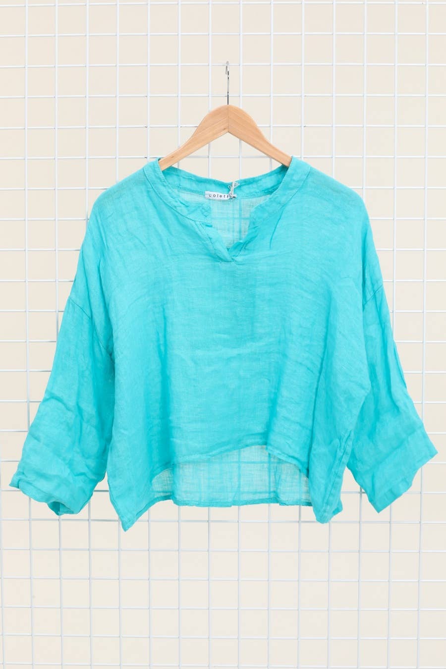 la maison des fibres naturelles - Wholesale Blouse - Dames - Linnen top met v-hals 23100, 100% linnen13