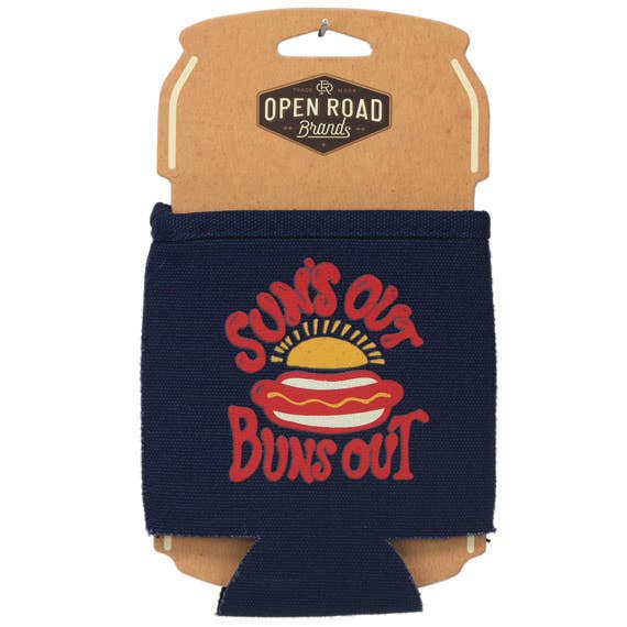 Open Road Brands, LLC - Wholesale Drink Huggers & Koozies - Sun's Out Buns Out Hamburger Can Cooler1