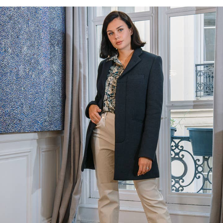 Yves sort blandet vegansk frakke for engroshandel hos MAGNETHIK