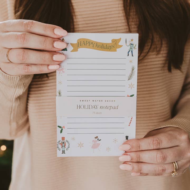 Nutcracker Notepad - Christmas Stationery & Gifts for wholesale by Sweet Water Decor