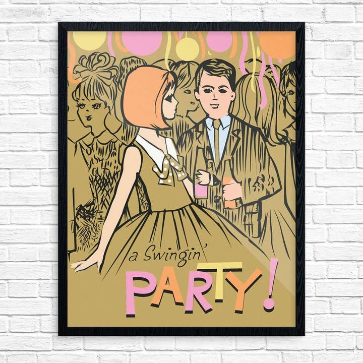 8" x 10 Come to a Swinging Party Print for wholesale by Fridgedoor