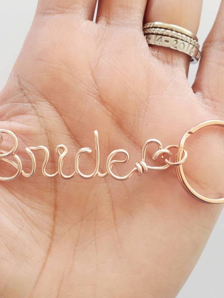 Bride Keychain for wholesale by Dina Loves Wire