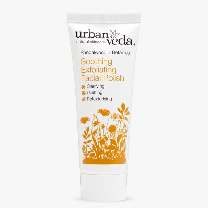 Beruhigendes Sanftes Ayurvedisches Sandelholz & Botanicals Peeling-Gesichtspolitur Für Alle Hauttypen MINI Urban Veda für den Großhandel von Urban Veda