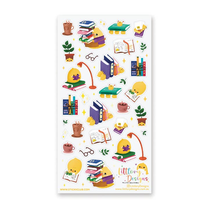 STICKII - Wholesale Sticker - Bookworm Chickie Sticker Sheet0