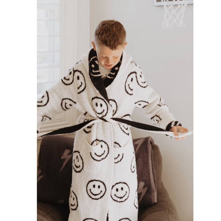 Smiley Cosy badjas met capuchon voor kinderen voor wholesale door Local Beach