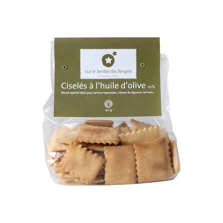Sur le Sentier des Bergers - Wholesale Crackers - Olive oil Ciselés - 150g | Crackers