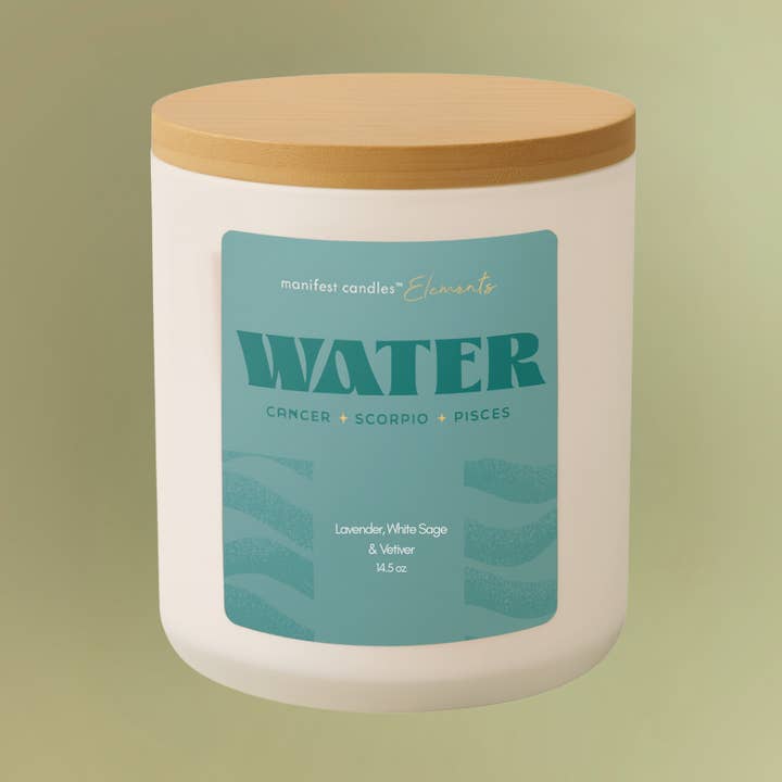 Élément EAU - Grand 3 mèches pour la vente par Wax &. Wit Candles