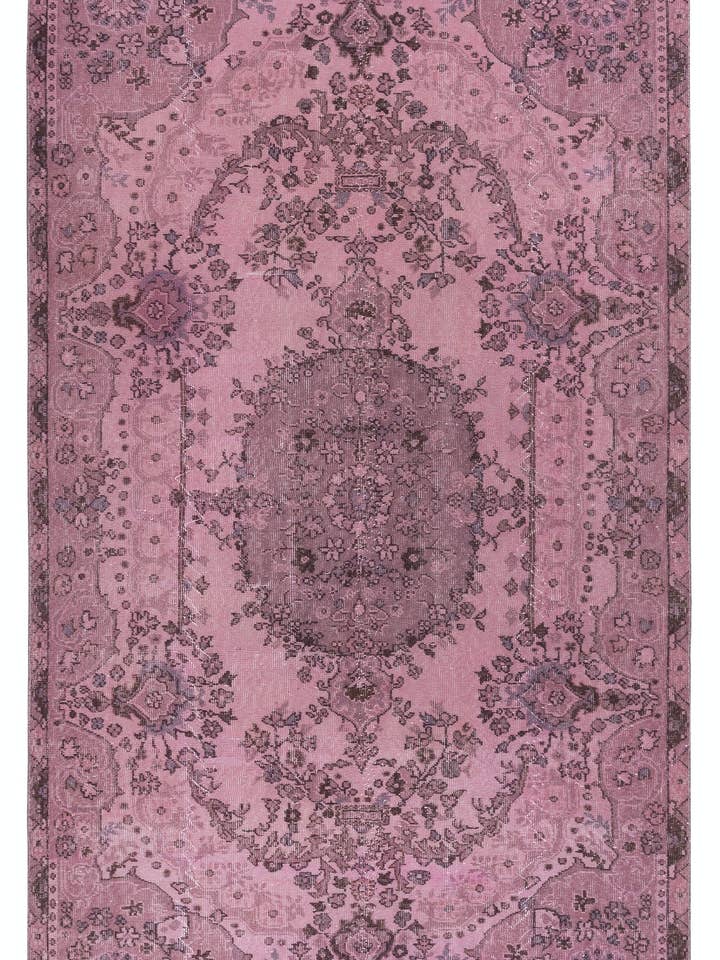 5,6x9,7 fot Modern Rosa Färg Överfärgad Handgjord Turkisk Matta för wholesale av Rug Specialist LLC.