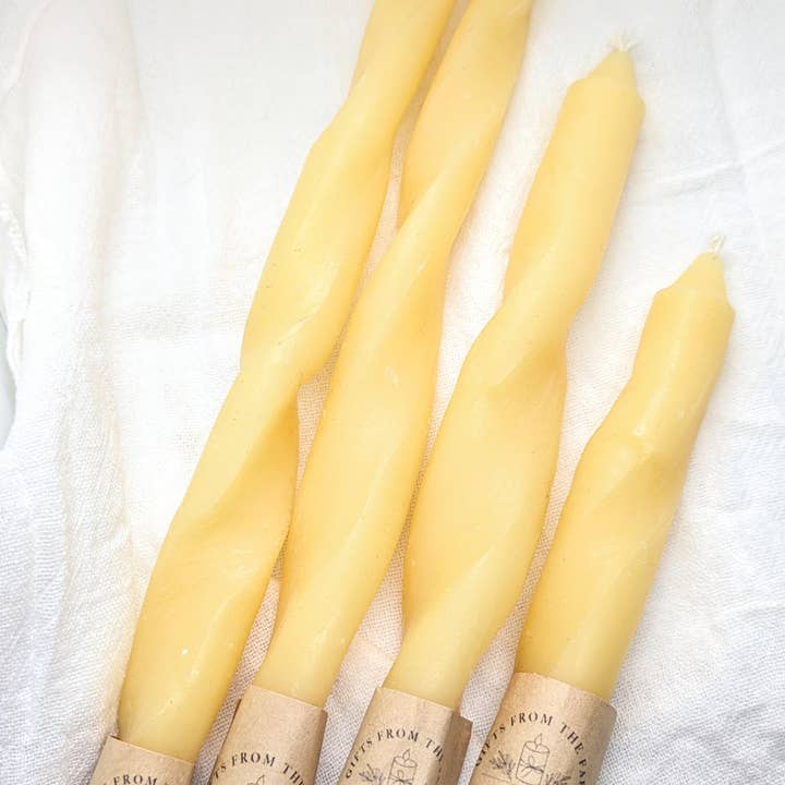 Gifts From The Farm - Wholesale Tapered Candle/Candlestick - Hand Twisted 100% Beeswax Tapers