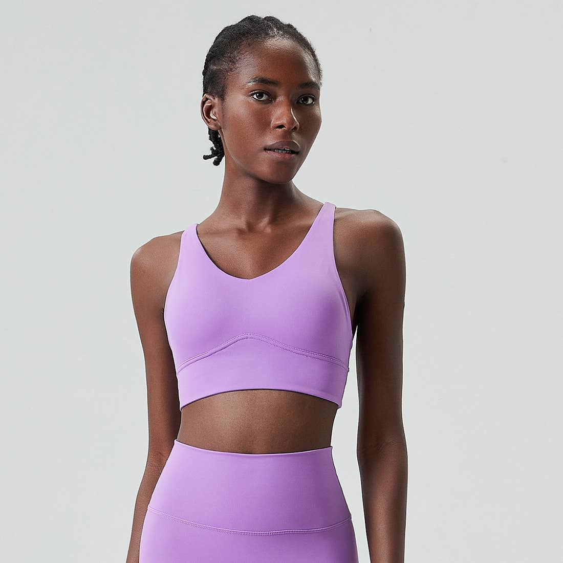 Sodalemon - Wholesale Sports Bra - Women's - Cross Back High Support Yoga Top Fitness Sport Bra10