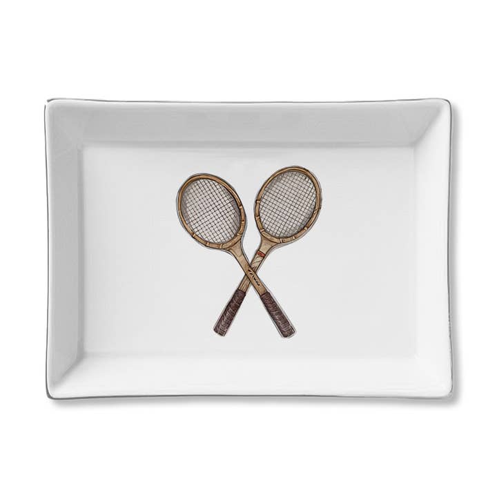 Ceramic Tray - Vintage Tennis for wholesale by Toss Designs