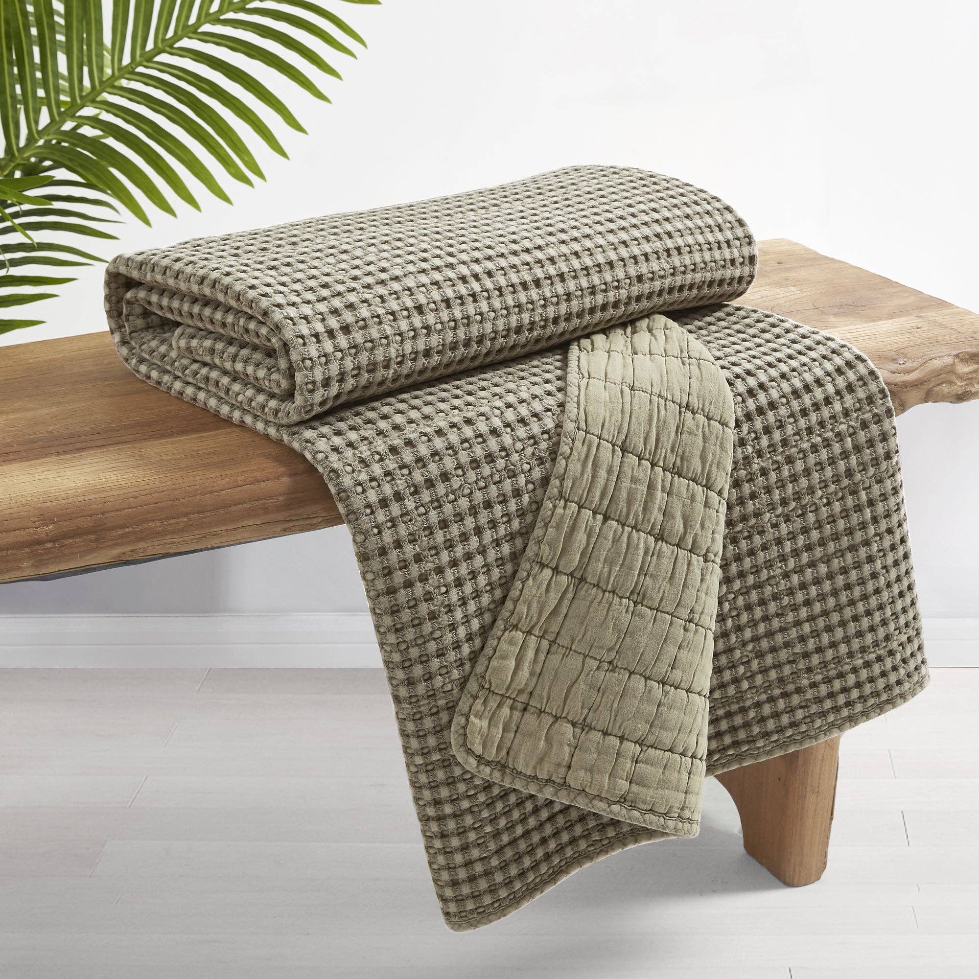 Levtex Home - Wholesale Throw Blanket - Mills Waffle Quilted Throw1