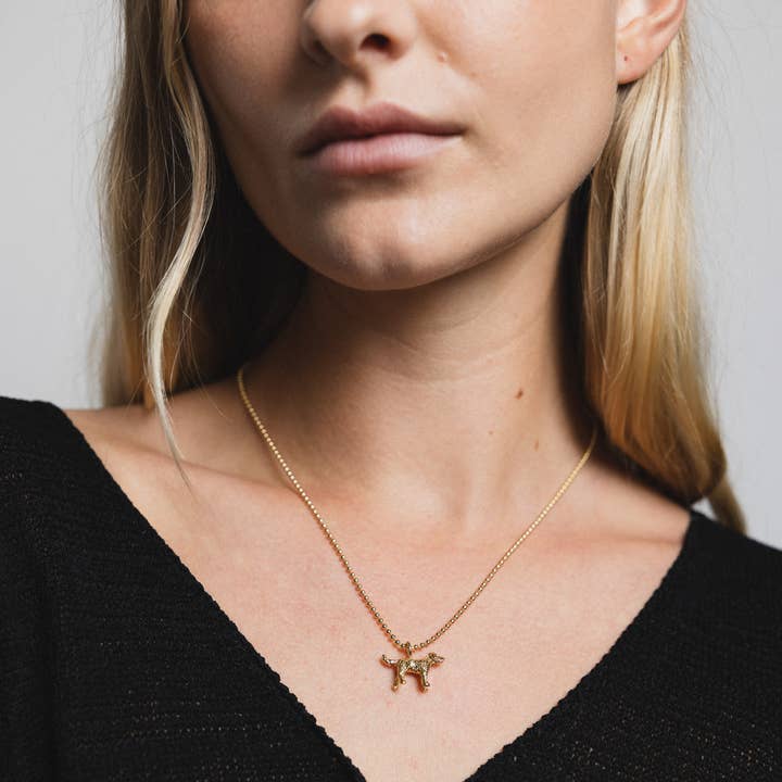 Wolf Circus Jewelry - Vendita all'ingrosso Collana con ciondolo/pendaglio - Collana con Ciondolo Cane in Oro *AGGIORNATO2