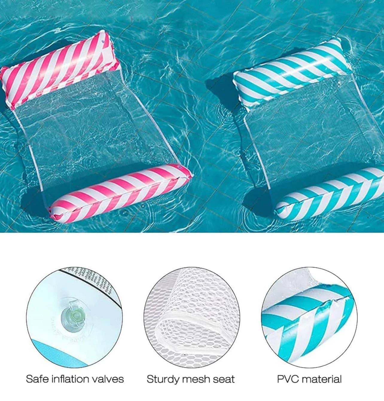 iconic mi - Wholesale Inflatables - Inflatable Pool Float Floating Rafts Water Hammock Set of 21