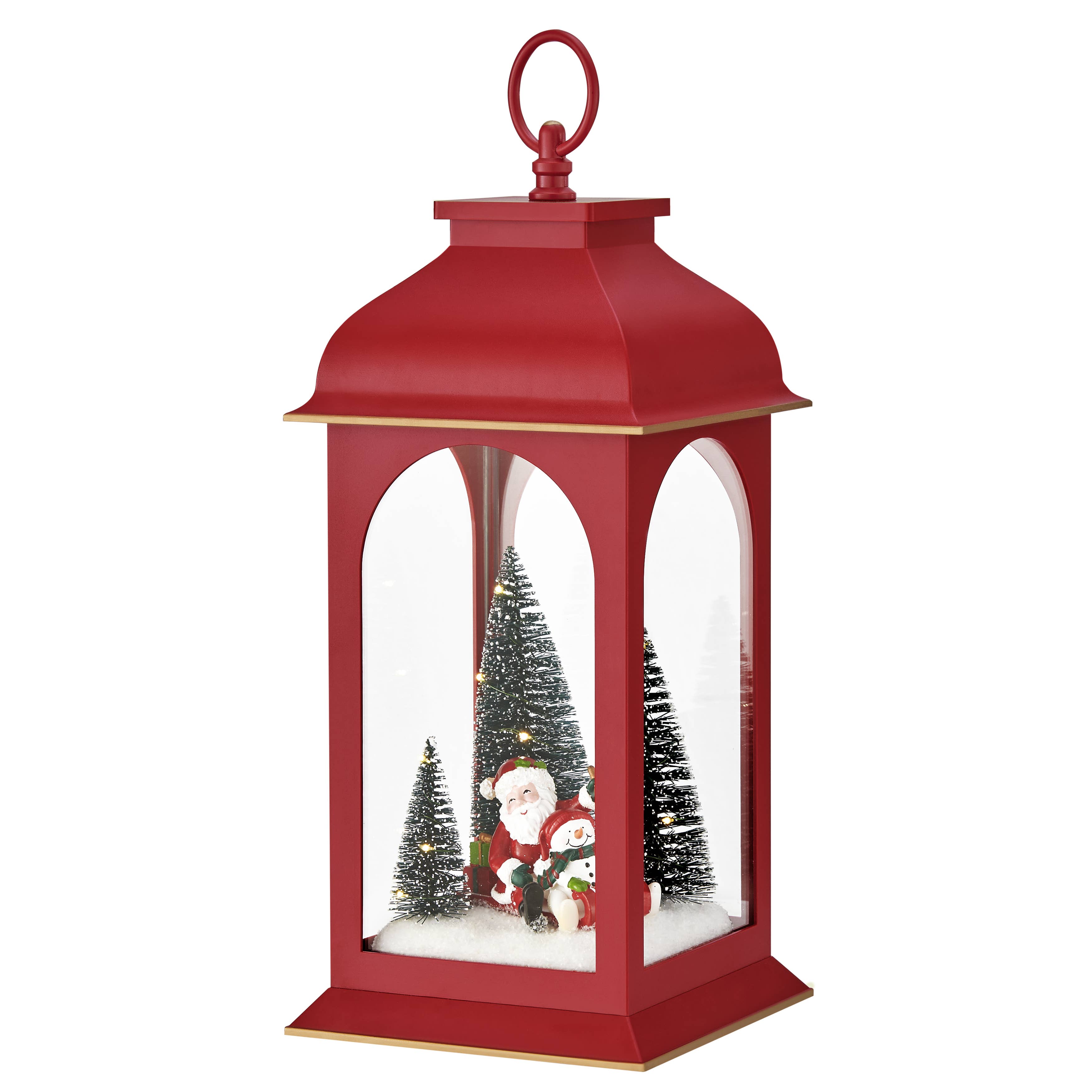 Danya B - Wholesale Christmas decoration - Danya B. Tabletop Red Christmas Santa Winter Scene Lantern6