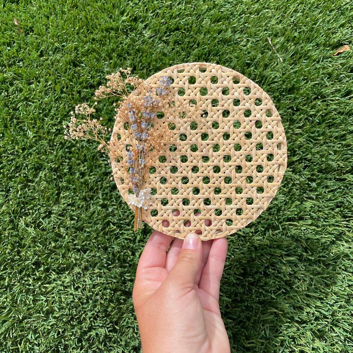 6 Inch Dried Floral Rattan Earring Holder | Jewelry Holder | Wicker Earring Display | Earring Organization11 for wholesale by Fiddles & Fern