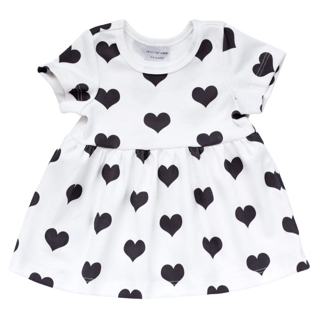 Jennifer Ann - Wholesale Dress - Kids - Organic Sleeved Dress - hearts1