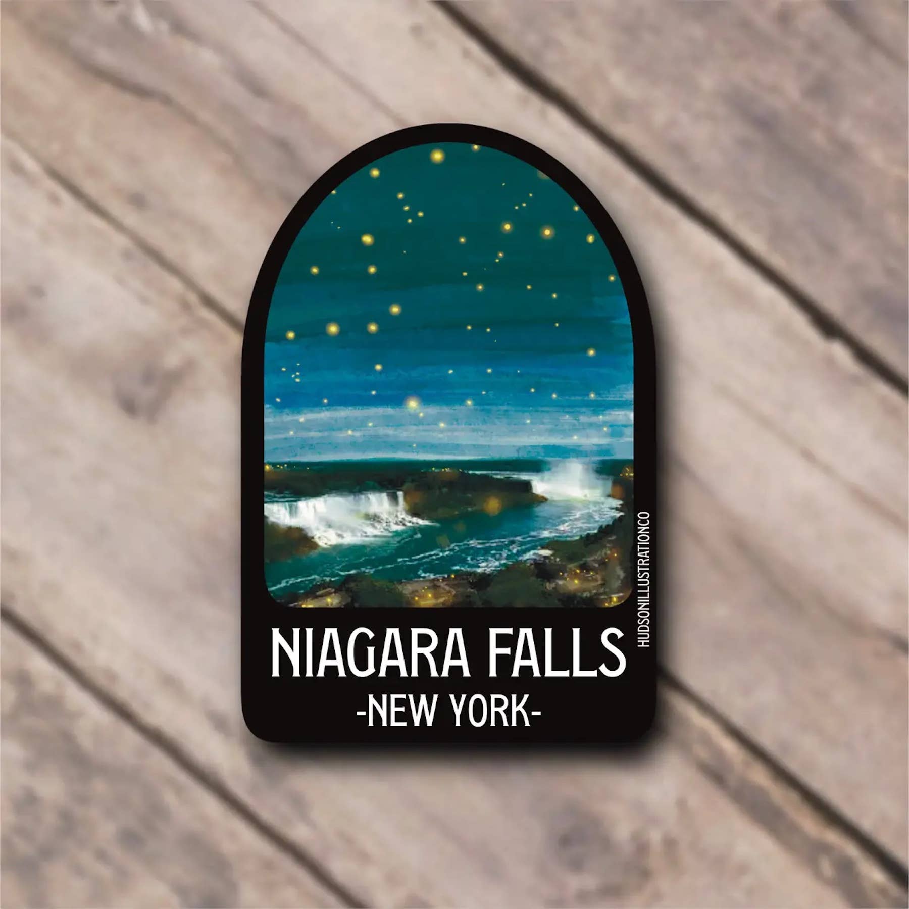 Hudson Illustration Co - About Town Co - Wholesale Sticker - Niagara Falls New York Sticker/Magnet/Print/Postcard