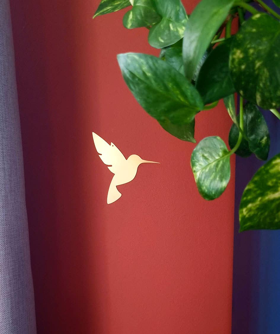 Delphine Plisson - Wholesale Wall Accent - Brass Hummingbird Mini or Large3