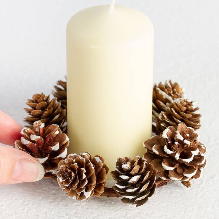 Factory Direct Craft - Wholesale Candle Holder - 4-1/2" Natural Pinecone Candle Ring