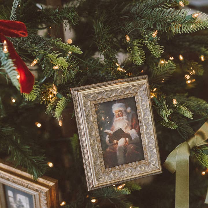 Petal Lane Home - Wholesale Christmas Wall Art - Classic Santa Framed Antique Art2