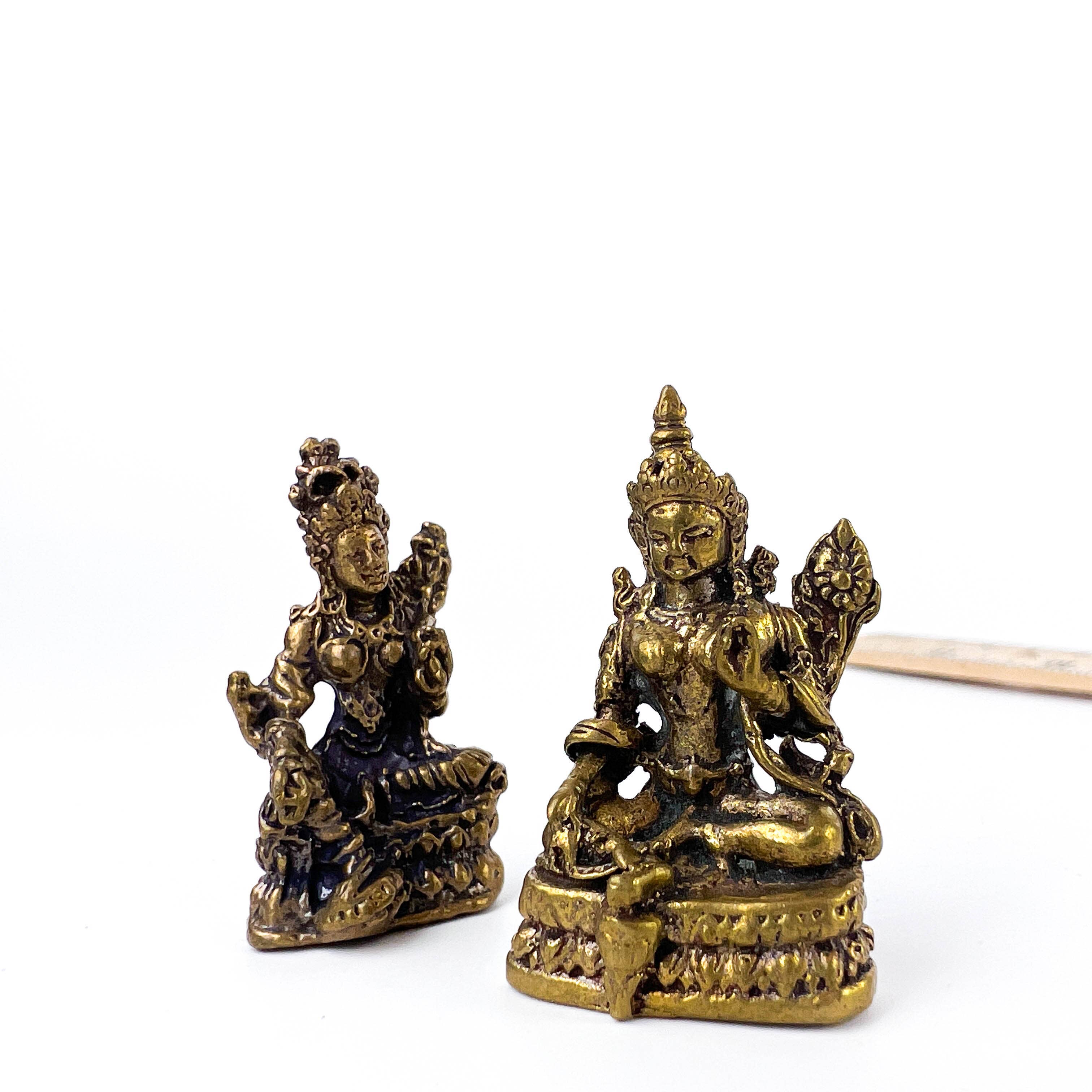 GREENROOTS USA LLC - Wholesale Decorative Figurine - 1-2" Sitting Tara Mini Statue (Assorted Designs)1