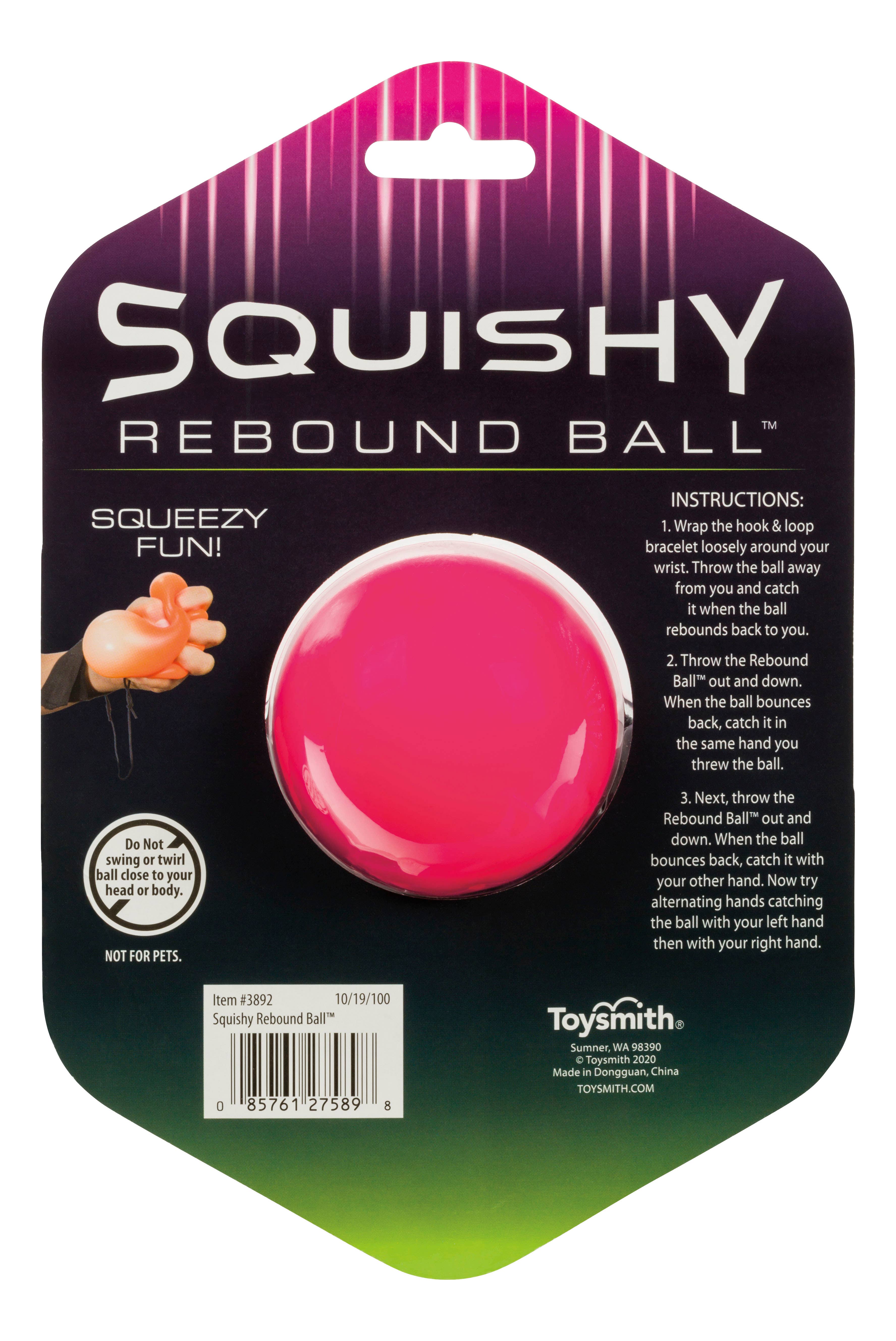Toysmith - Wholesale Squishy Toy - Kids & Baby - Squishy Rebound Ball With Wrist Strap - Assorted Colors5