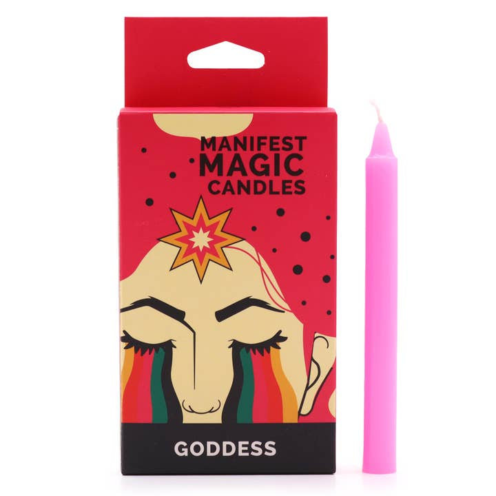 Ancient Wisdom - Wholesale Tapered Candle/Candlestick - Manifest Magic Candles (set of 12) - Goddess3