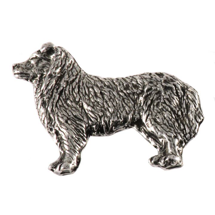 Alfinete de Lapela ou Íman de Cão Border Collie em Estanho por atacado de Creative Pewter Designs