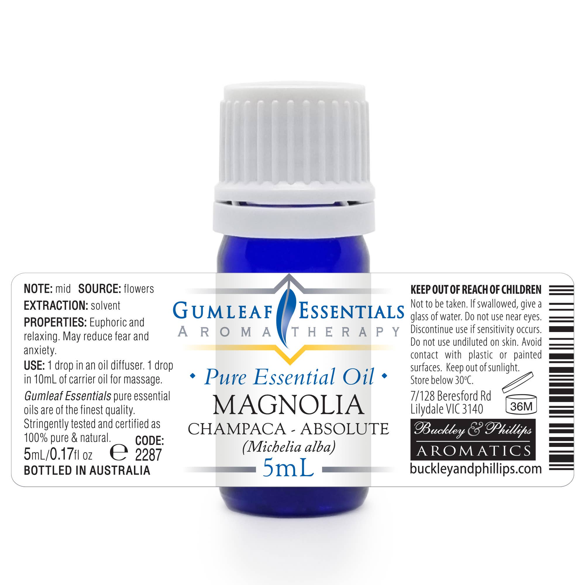 Buckley & Phillips Aromatics - Wholesale Essential Oil - Magnolia Champaca Absolute Essential Oil 5ml2