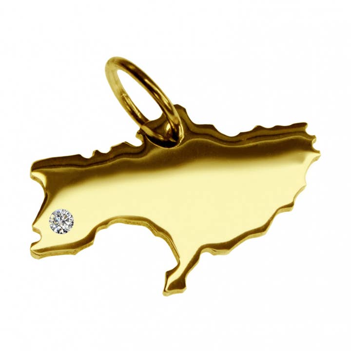 Pingente de colar com a forma de um mapa da Ucrânia por atacado de S.W.w. Schmuckwaren GmbH